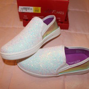 GIRLS SLIP-ON GLITTER CANVAS SHOE NWT SZ.2